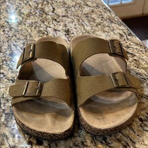 Mudd Women’s Tan Sandals with Buckles